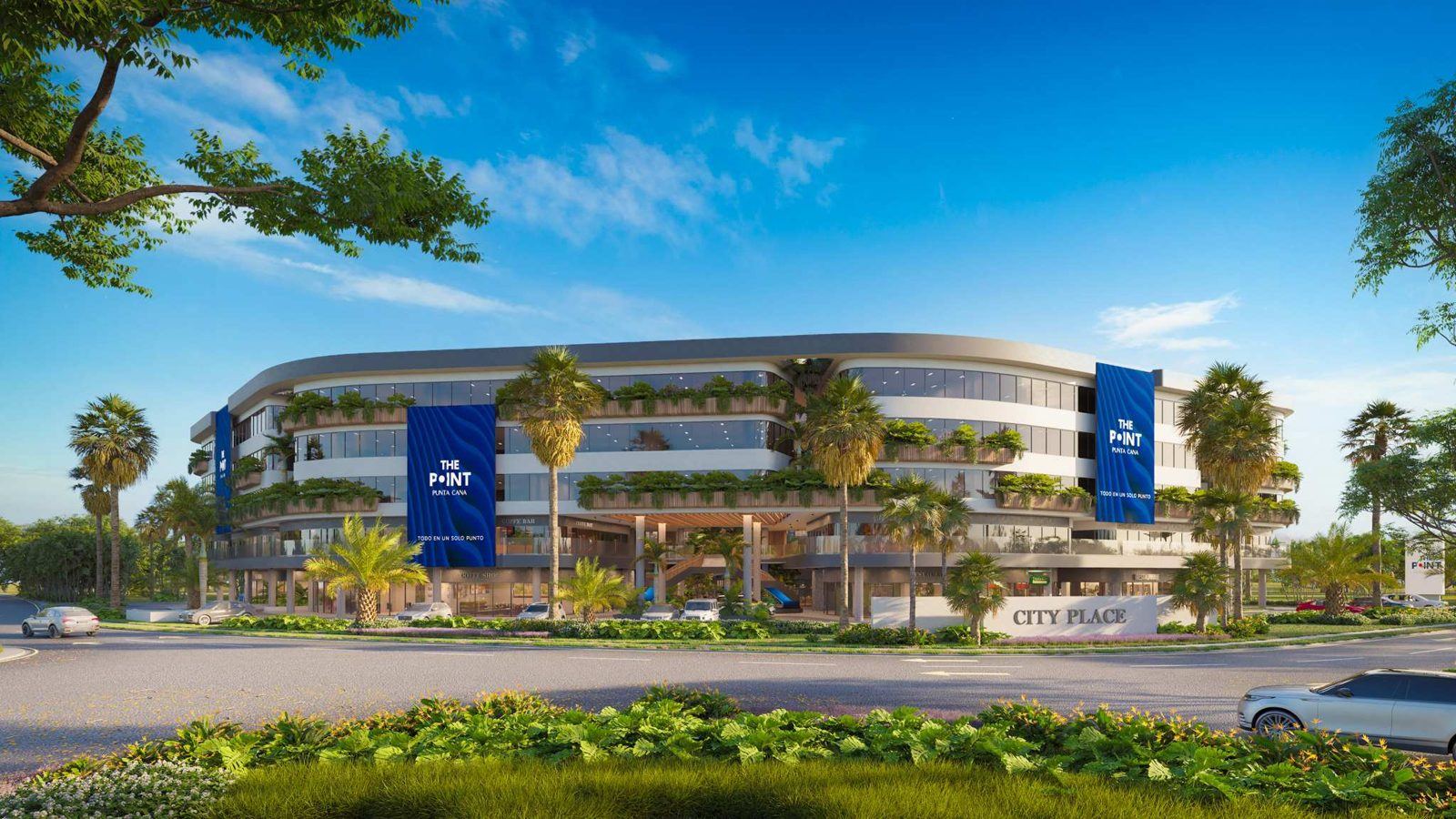 Render de The Point Punta Cana, proyecto de uso mixto